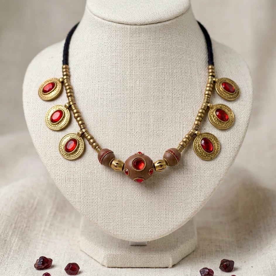 Vintage Turkish Medallion Choker Necklace