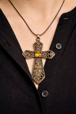 Vintage Cross Pendant Necklace