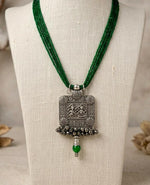 Oxidised Tribal Lakshmi Ganesh Motif Necklace