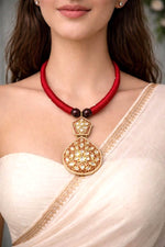 Royal Kundan Meenakari Pendant Necklace
