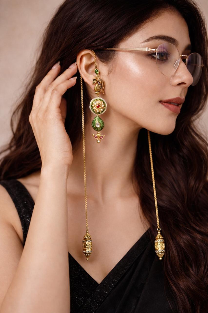 Dejhoor Athoor Earrings (Detachable Chain)