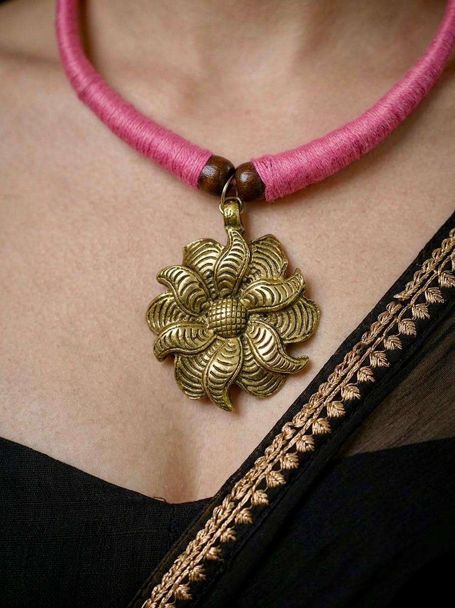 Dhokra Style Hasli Statement Necklace