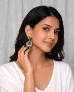 Tara Sitara Ghungroo Chandis Star Oxidised Chandelier Earrings — Ethnic Earrings India