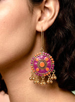 Sundial Mandala Ghungroo Drop Earrings