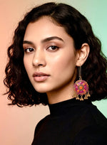Sundial Mandala Ghungroo Drop Earrings