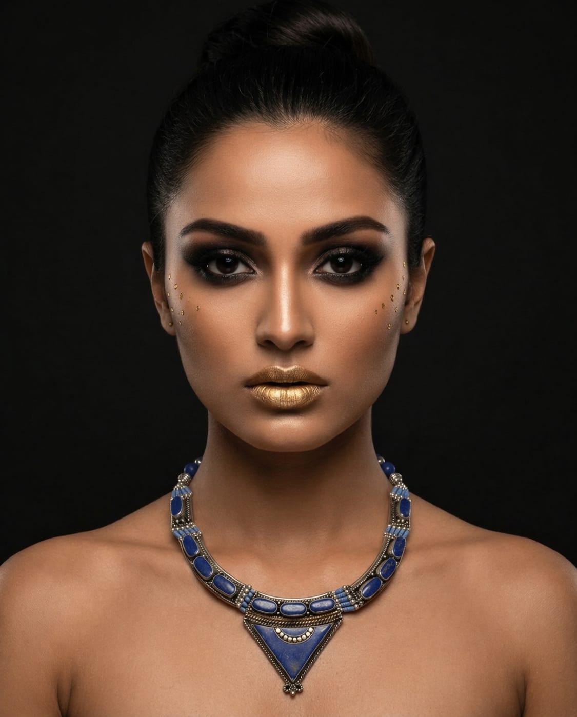 Lapis Lazuli Afghan Bib Necklace