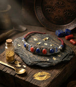 Lapis Coral Afghan Bead Choker