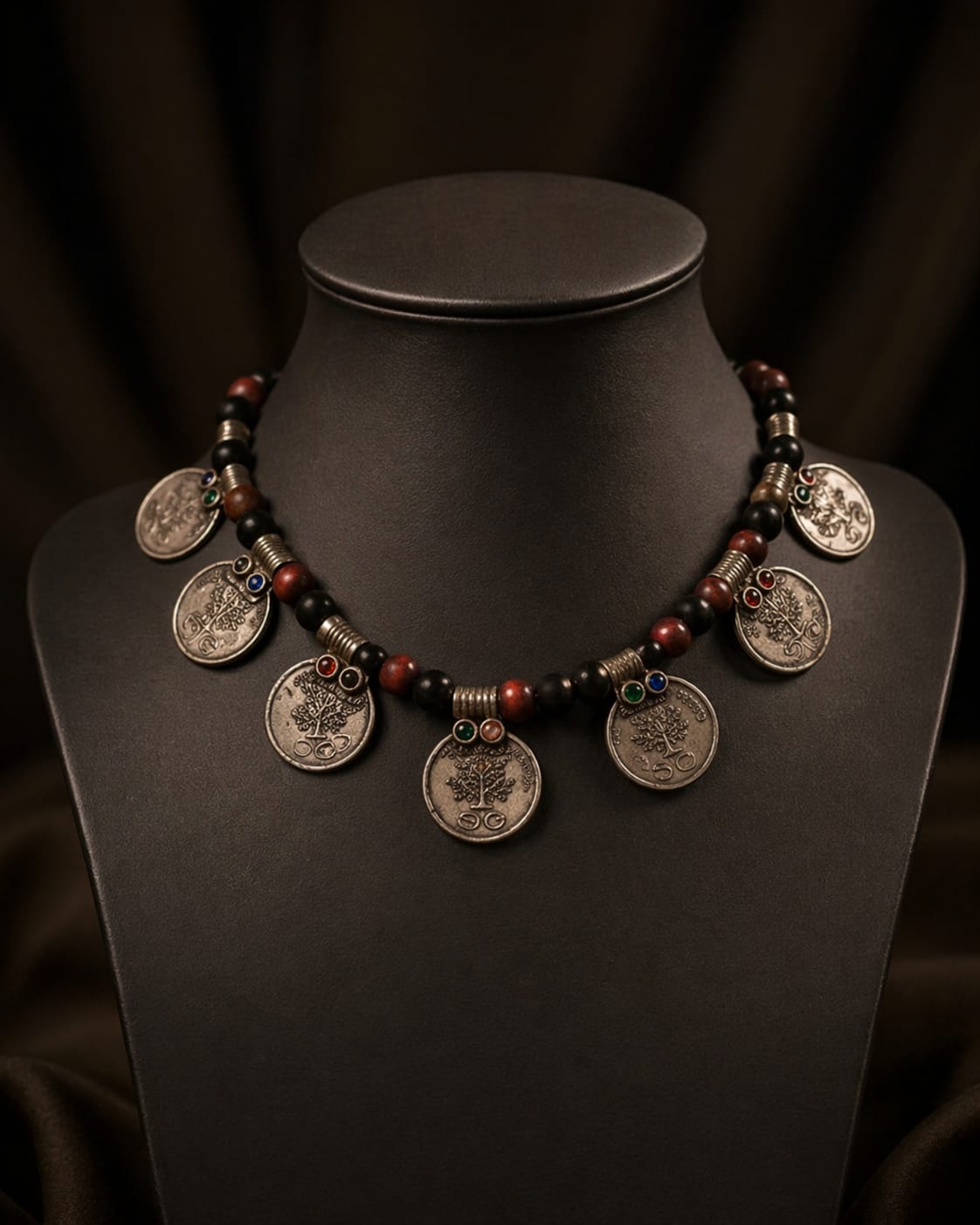 Tree of Life Afghan Coin Necklace