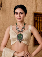 Emerald Mandala Coin Necklace
