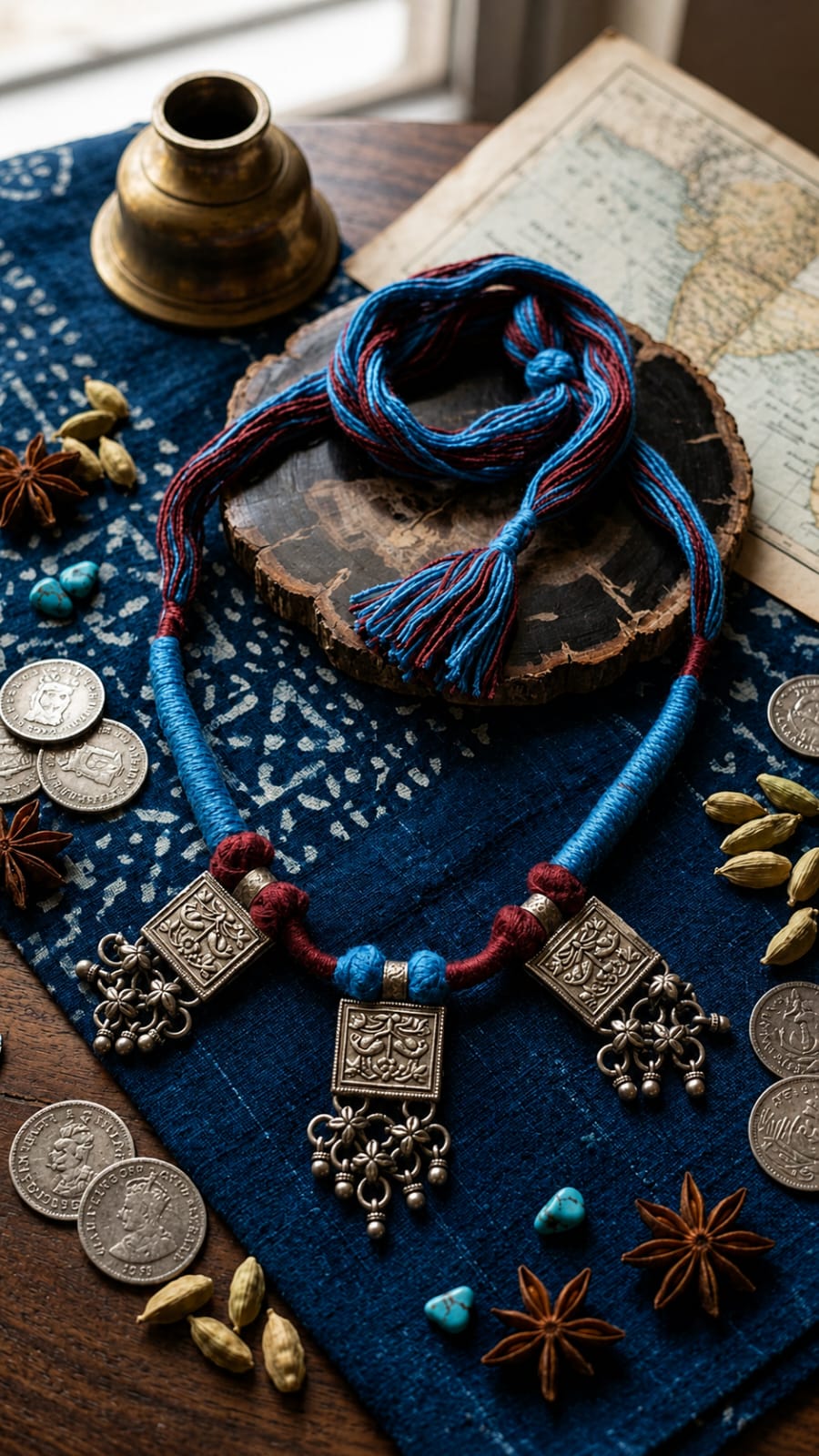 Teen Taveez Amulet Thread Necklace