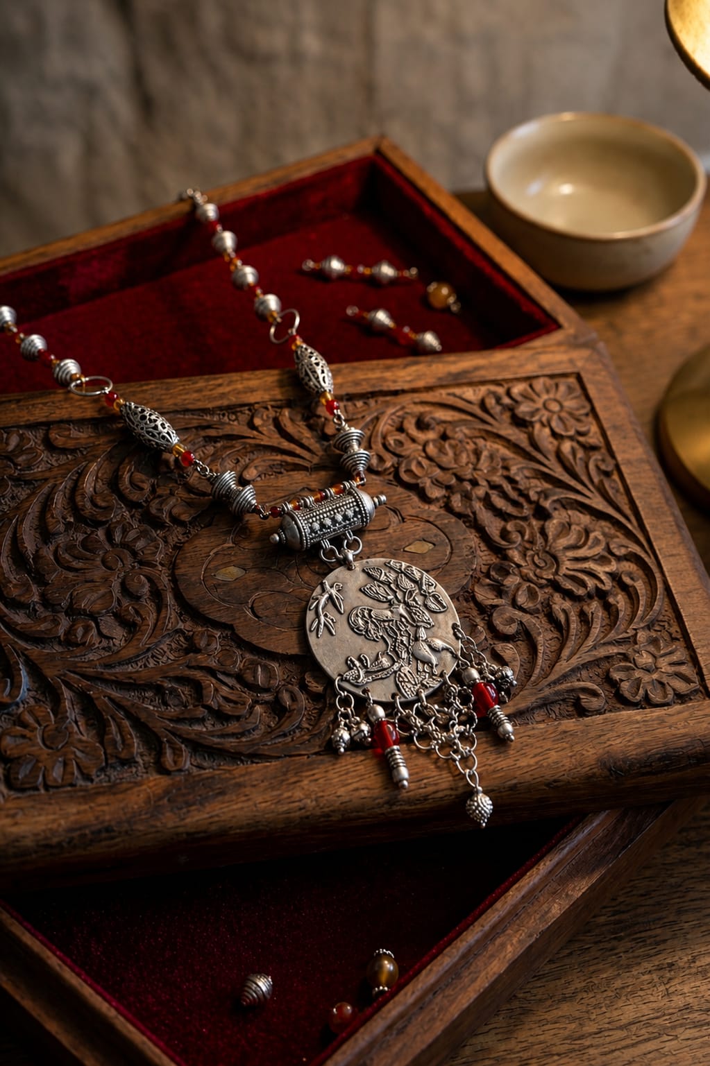 Raasleela Krishna Disc Necklace