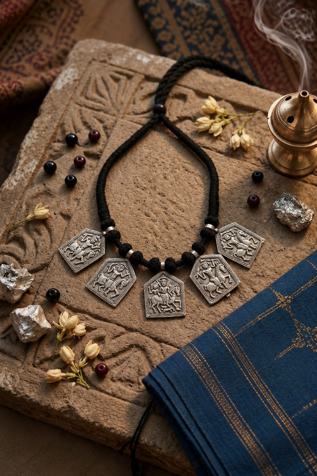 Veer Gatha Warrior Plaque Necklace