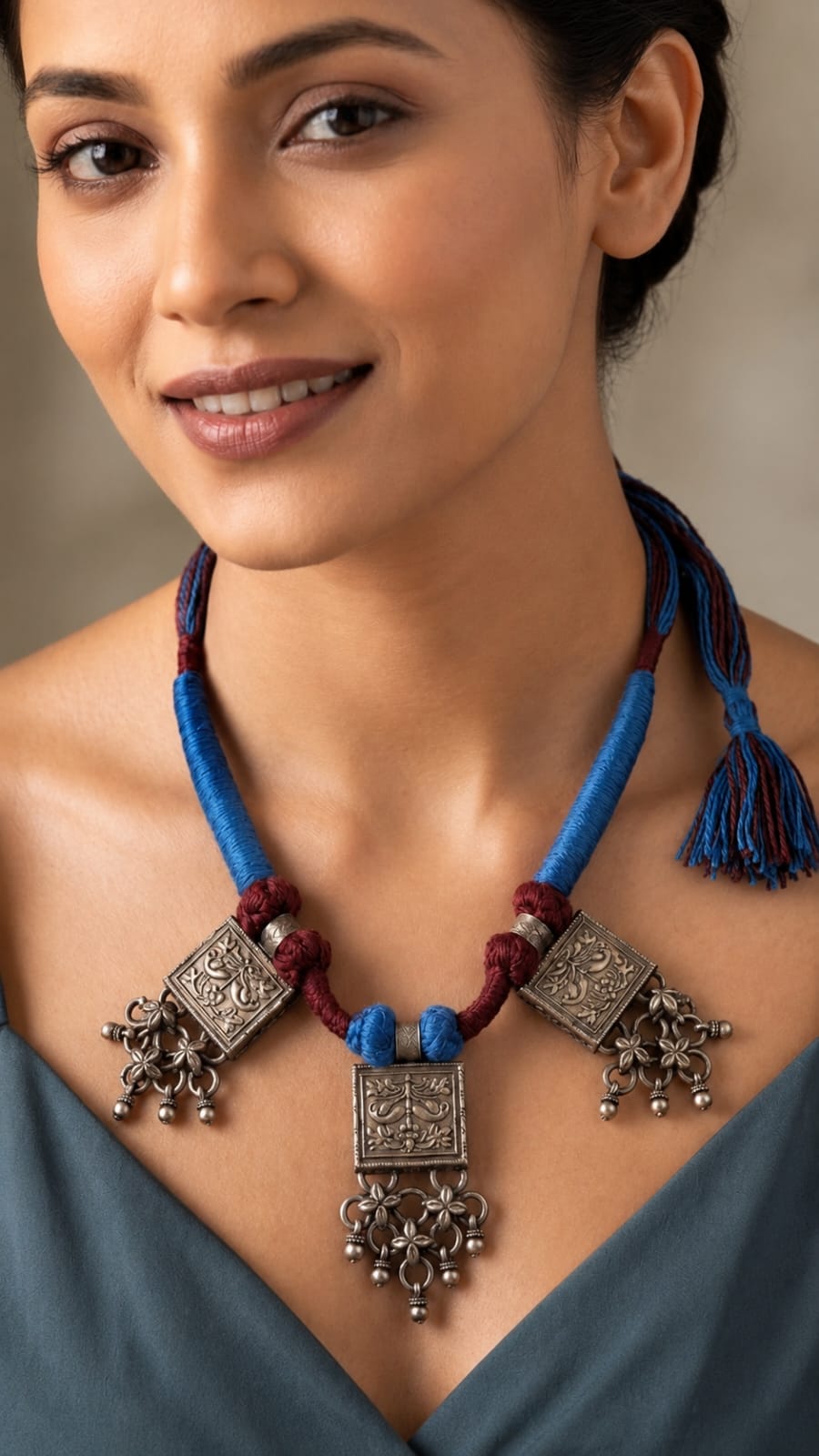 Teen Taveez Amulet Thread Necklace
