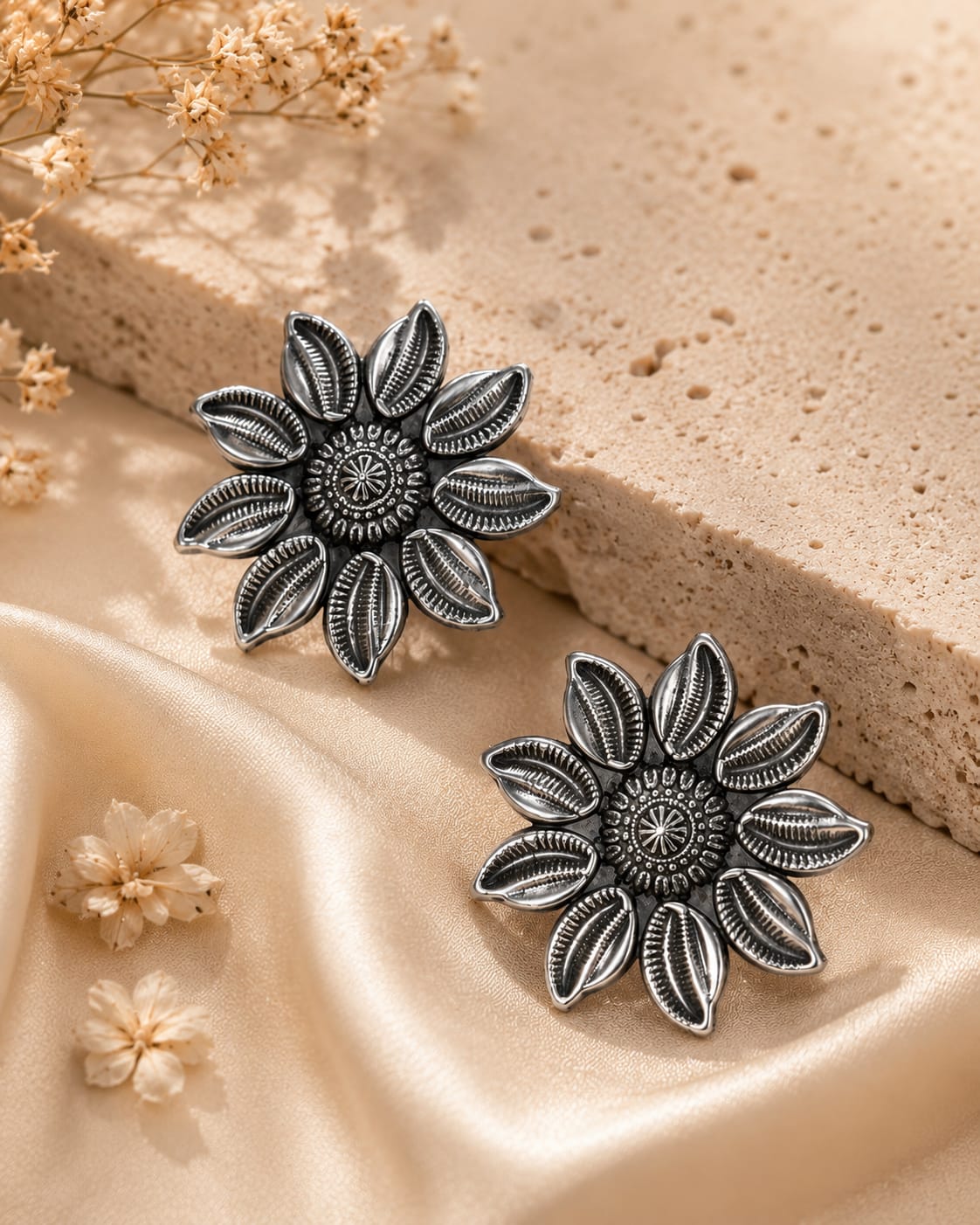 Surajmukhi Floral Stud Earrings