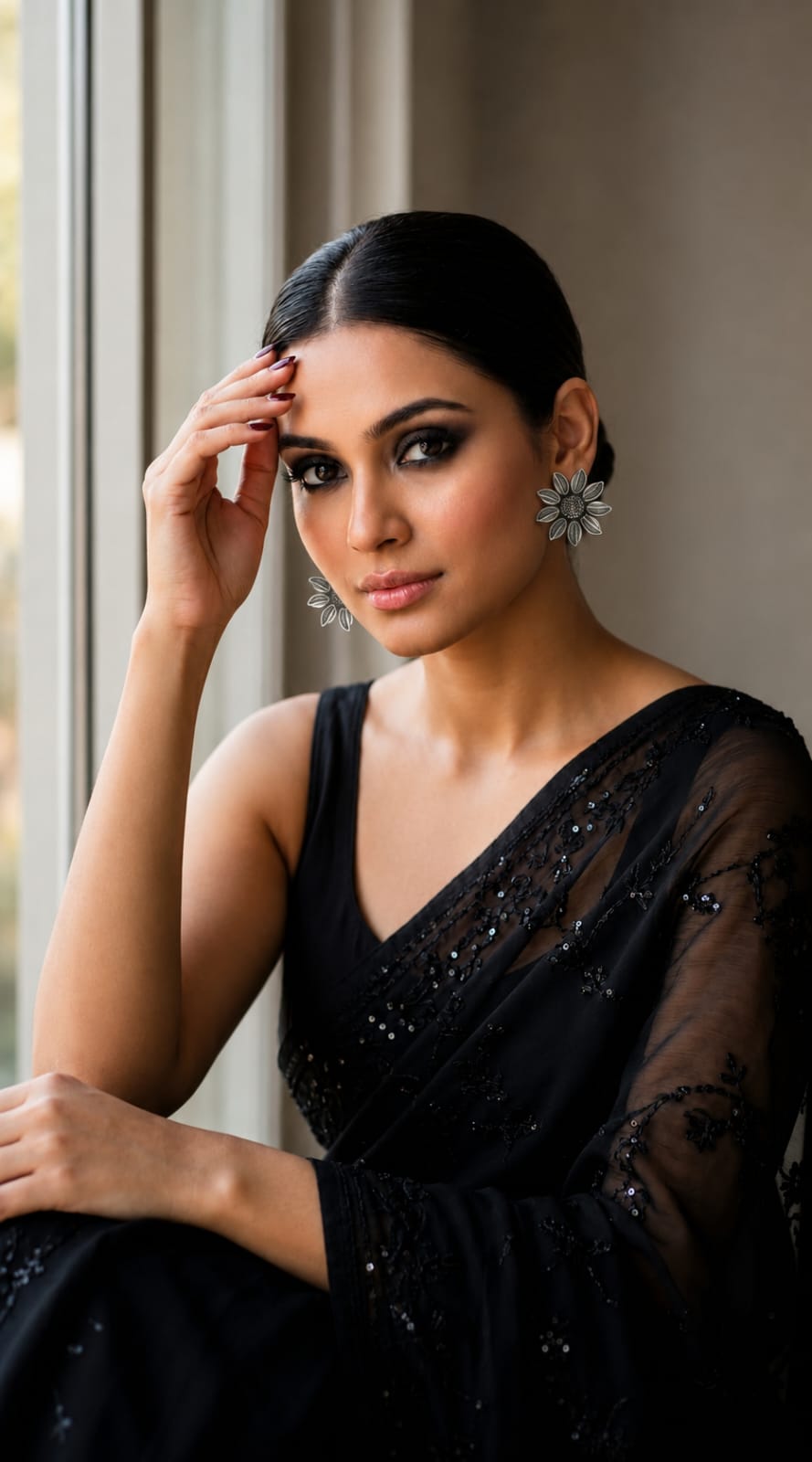 Surajmukhi Floral Stud Earrings