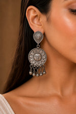 Surya Dev Sun-Face Drop Earrings