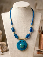 Neelkamal Turquoise Disc Necklace