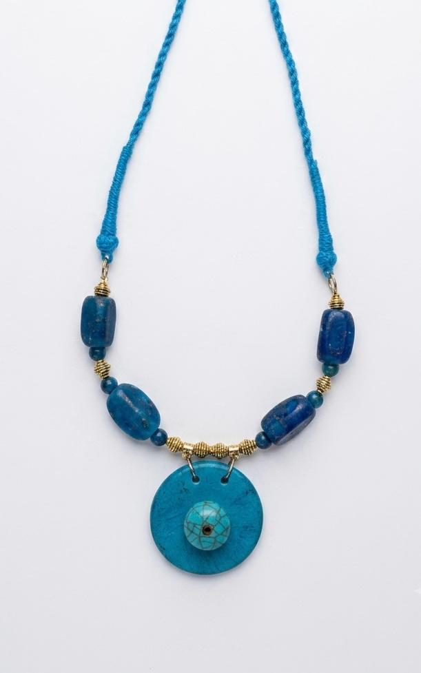 Neelkamal Turquoise Disc Necklace