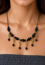 Kaali Bindu Black Bead Drop Necklace