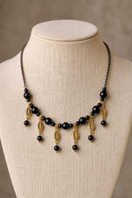 Kaali Bindu Black Bead Drop Necklace
