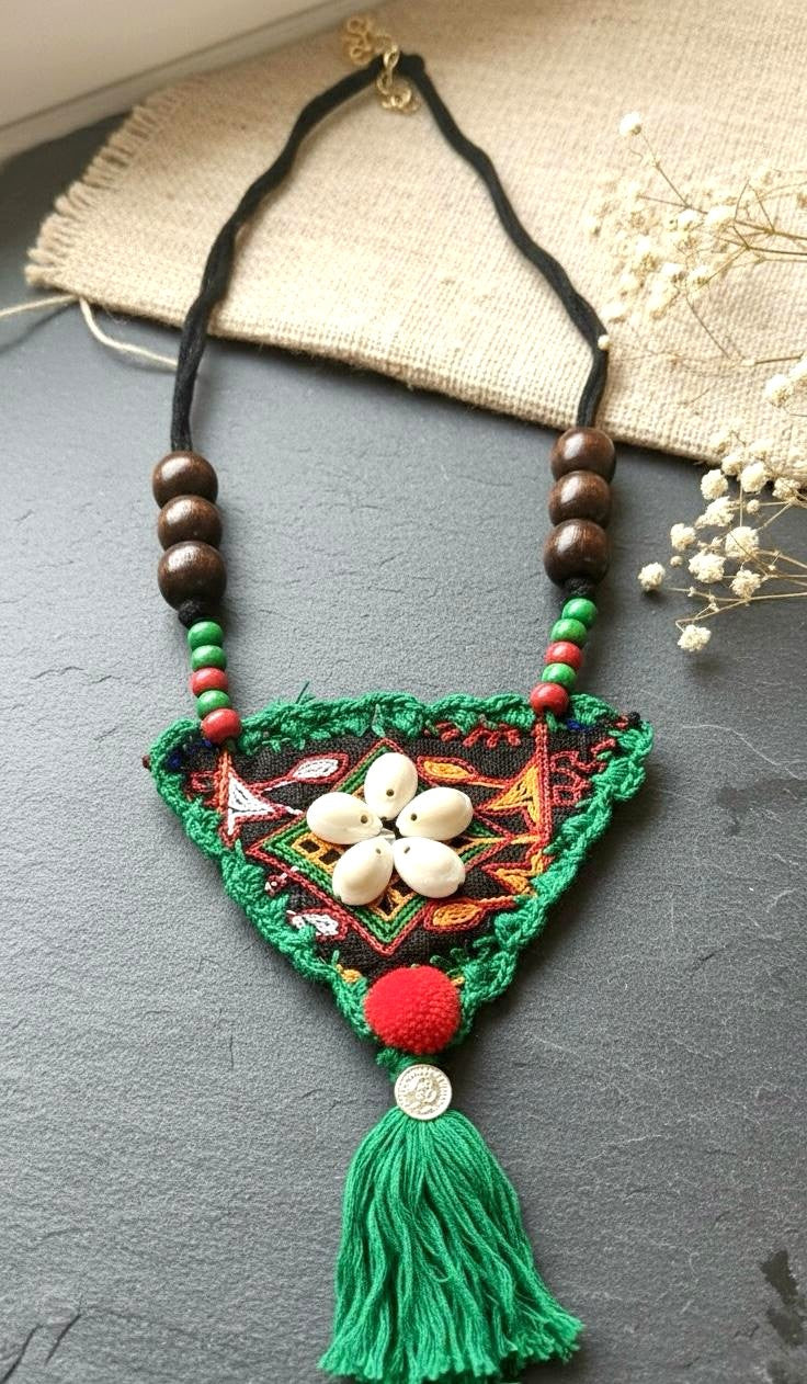 Kavya Tribal Tassel Necklace