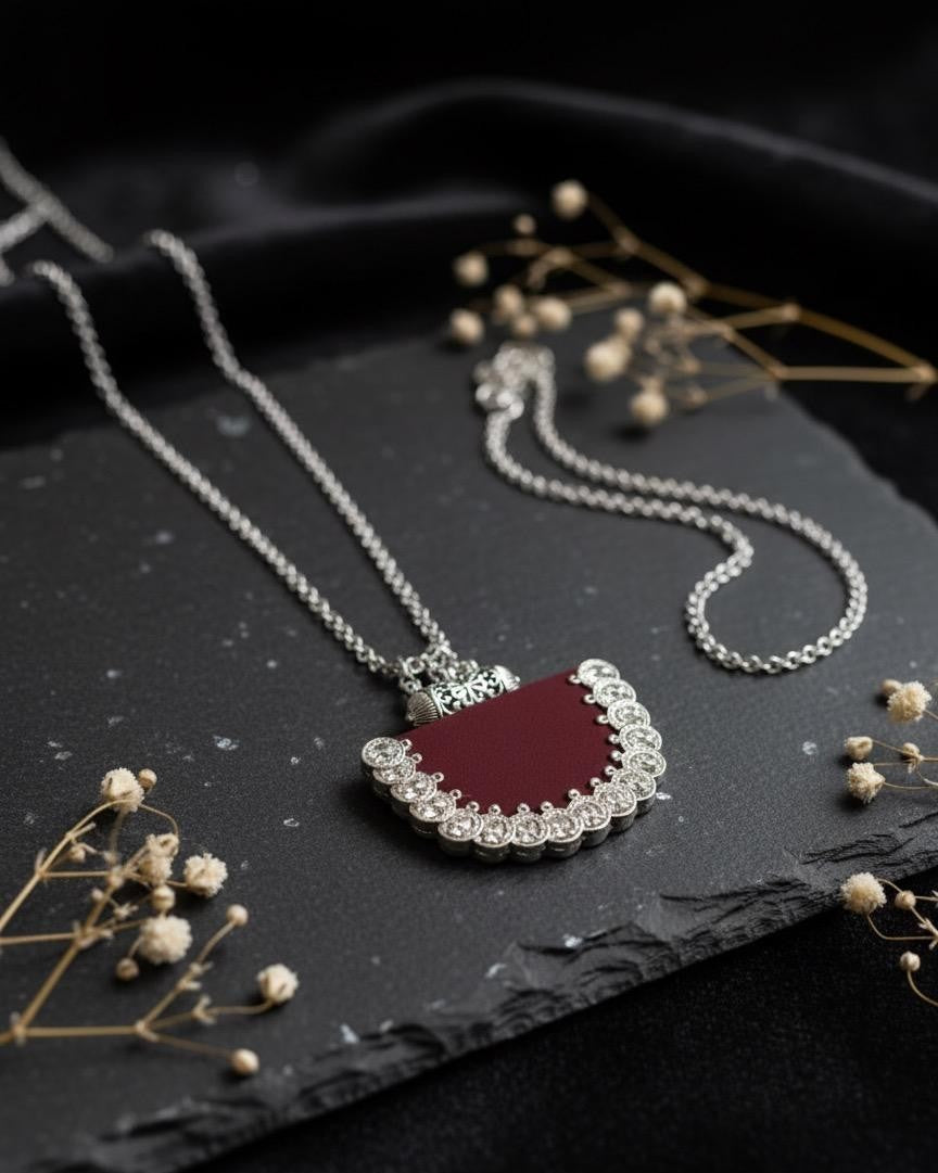 Anaya Crescent Silver Necklace