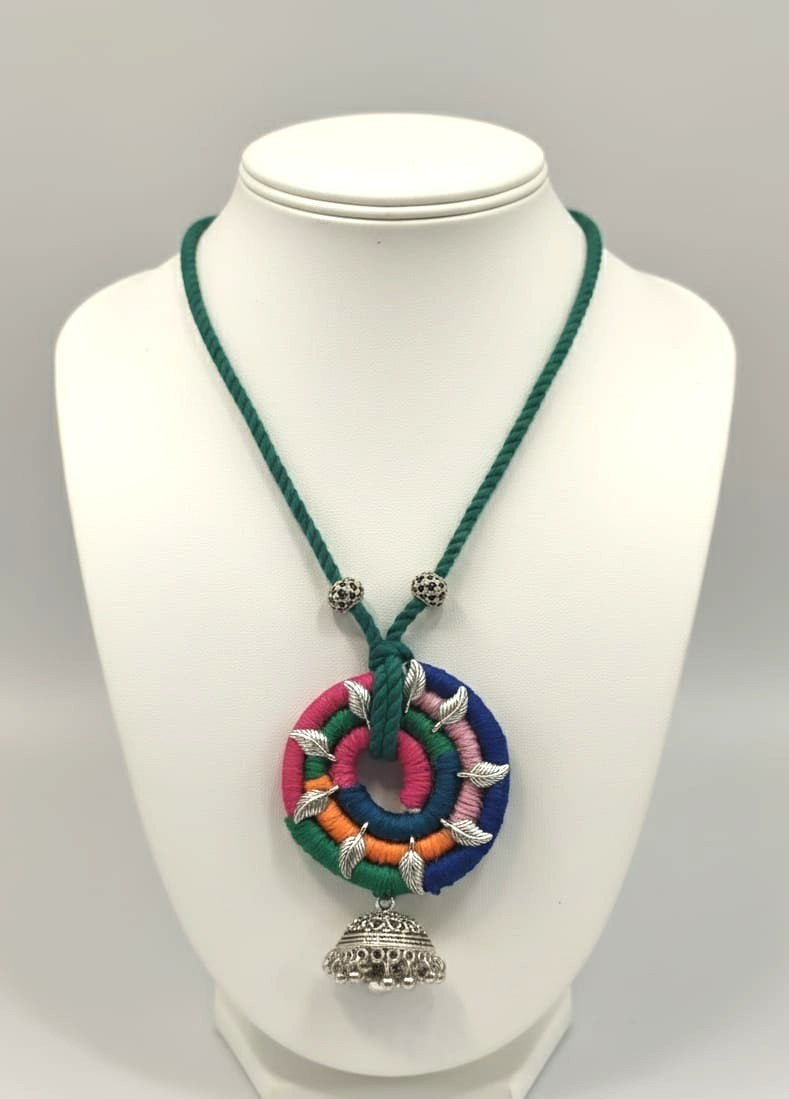 Riva Thread Hoop Necklace