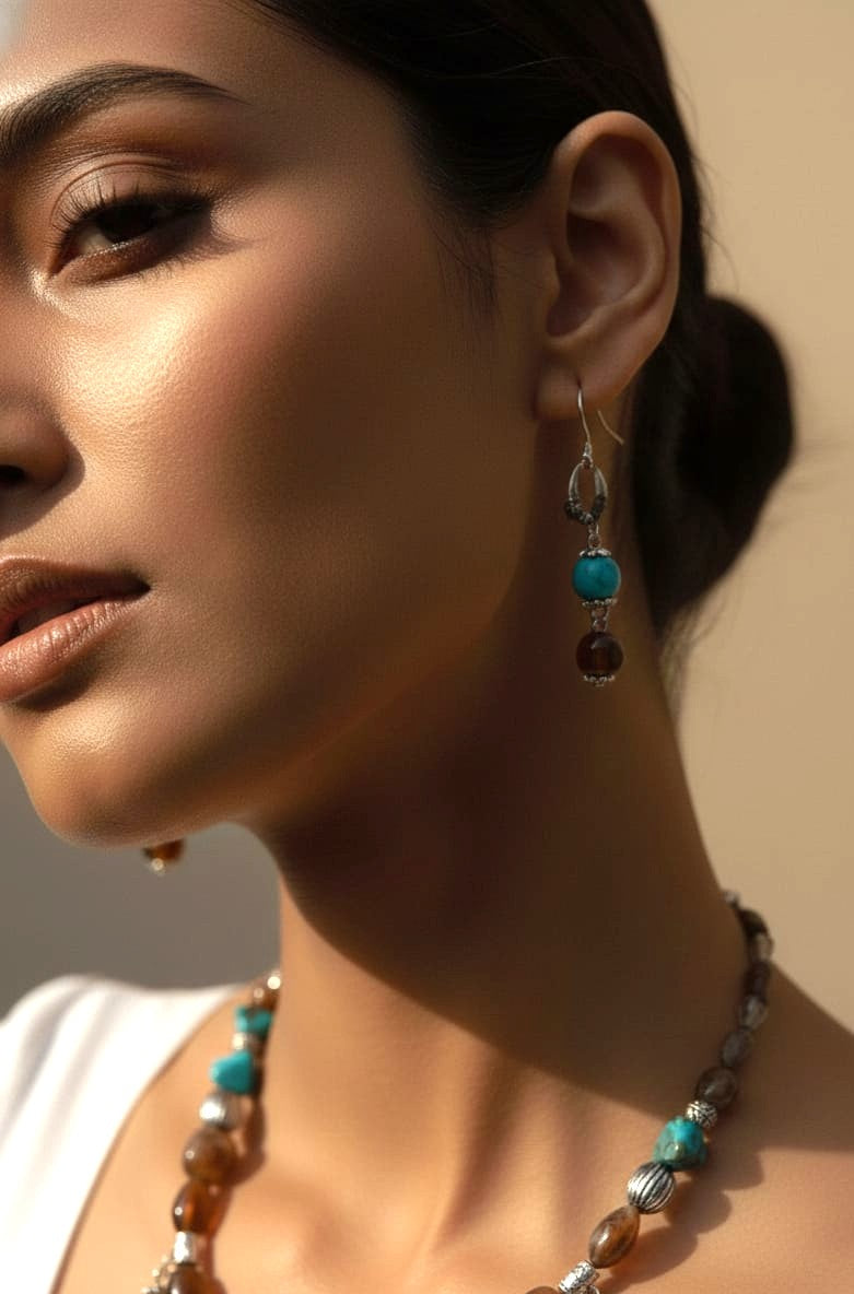 Layered Coin Drop Tribal Necklace