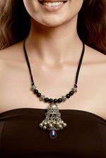 Black Oxidised Tribal Necklace
