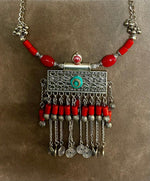 Yemen Tribal Rectangular Pendant Necklace