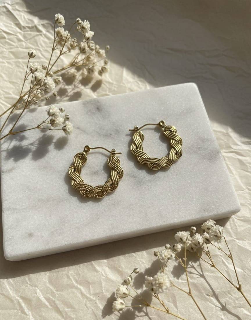 Twina Braided Hoops