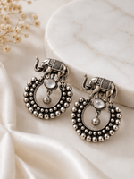 Hastakala Baali Bells — Elephant Ghungroo Oxidised Earrings