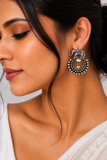 Hastakala Baali Bells — Elephant Ghungroo Oxidised Earrings