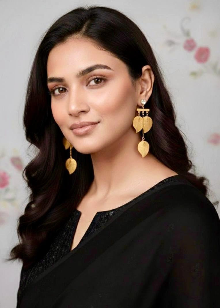 Vanya Leaf Drape Earrings