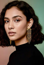 Naira Regal Chain Drape Earrings