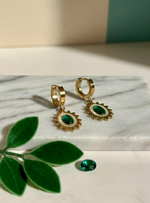 Emerald Glow Hoops