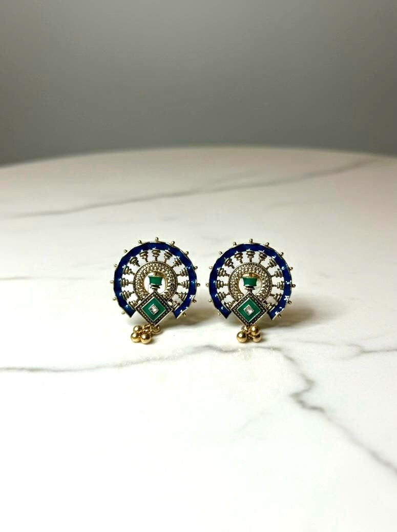 Peacock Aura Studs